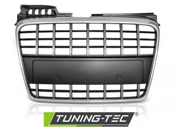 Upgrade Sportgrill / Kühlergrill für Audi A4 B7 (8E) 04-08 chrom/matt schwarz
